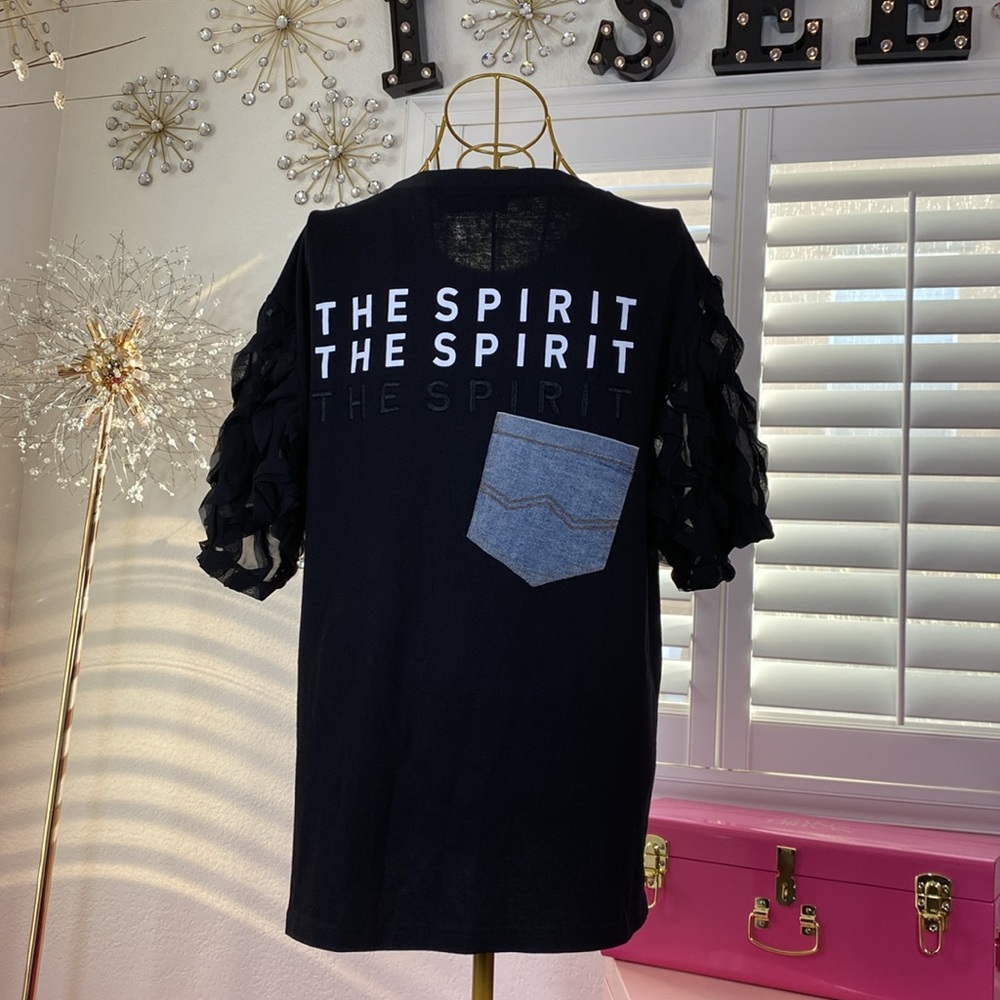 The Spirit T-Shirt Blouse – Patchwork Contrast Denim with Attitude